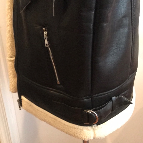 Faux Shearling Aviator Jacket - Picture 5 of 7